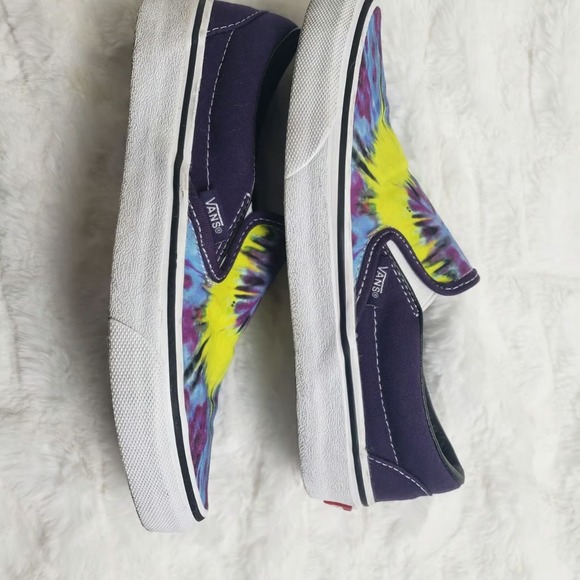 Vans Classic Slip-On Skate Shoes Slip-On Tie-Dye Men 4.5 Women 6 Retro Trippy - Picture 4 of 9